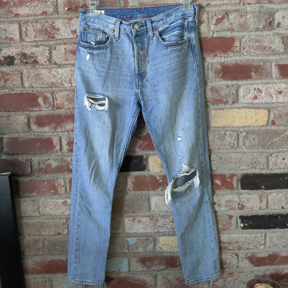Levi's distressed jeans